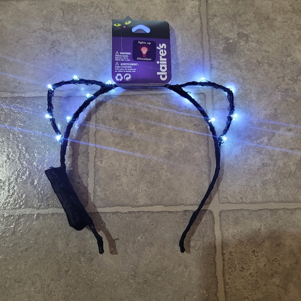 Cat ears light up headband